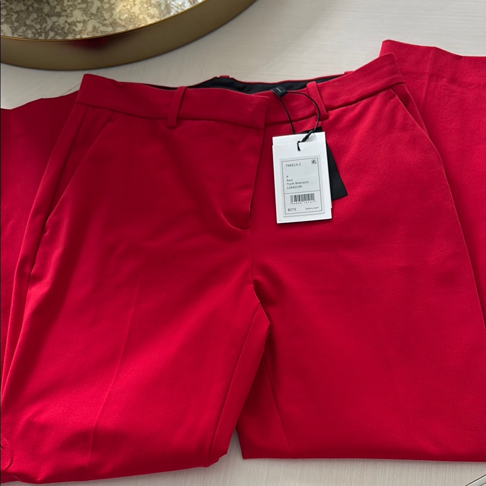 Theory Red Women's Dress Pants